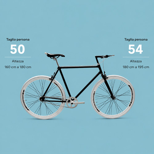 Bici fixed uomo nero bianco - bici, 28