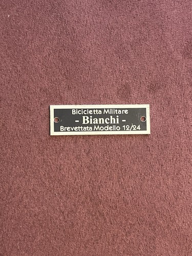 Targhetta bici epoca - bici, bianchi